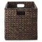 Casafield 12" x 12" Water Hyacinth Storage Baskets, Collapsible Cube Organizers, Woven Bins for Bathroom, Bedroom, Laundry, Pantry, Shelves
